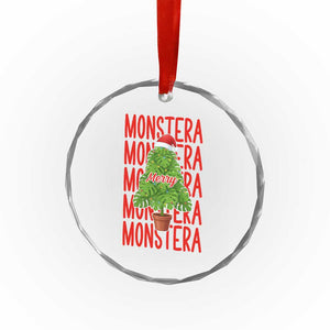 Merry Monstera Crystal Glass Ornament Plant Lover Christmas Gift TS12 Print Your Wear