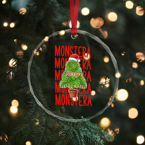 Merry Monstera Crystal Glass Ornament Plant Lover Christmas Gift TS12 Print Your Wear