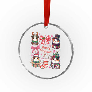 Merry Pigmas Crystal Glass Ornament Funny Guinea Pig Cavy Lover Holiday Gift TS12 Print Your Wear