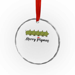 Merry Pigmas Crystal Glass Ornament Holiday Gift For Pig Lovers TS12 Print Your Wear