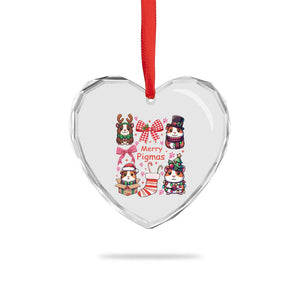 Merry Pigmas Heart Crystal Glass Ornament Funny Guinea Pig Cavy Lover Holiday Gift TS12 Print Your Wear