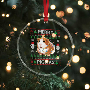 Merry Pigmas Ugly Christmas Crystal Glass Ornament Guinea Pig Lover TS12 Print Your Wear