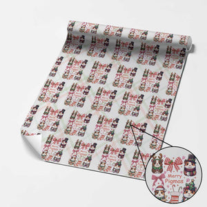 Merry Pigmas Wrapping Paper Roll Funny Guinea Pig Cavy Lover Holiday Gift TS12 Christmas Plaid Print Your Wear