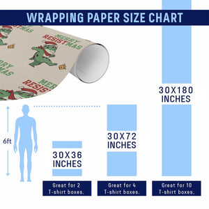 Merry Resistmas Frog Christmas Wrapping Paper Roll TS14 Print Your Wear