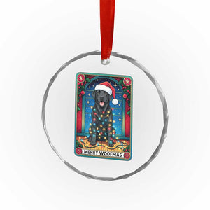 Merry Woofmas Crystal Glass Ornament Funny Tarot Card Labrador Retriever Christmas Gift TS12 Print Your Wear