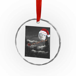 Merry Xmas Crystal Glass Ornament Santa To The Moon TS10 Print Your Wear