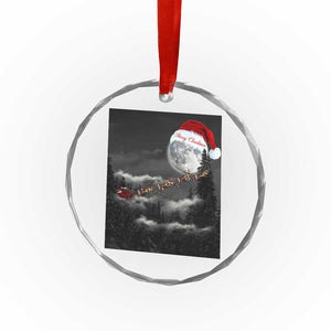 Merry Xmas Crystal Glass Ornament Santa To The Moon TS10 Print Your Wear