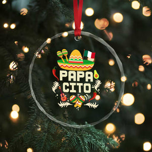 Mexican Dad Crystal Glass Ornament Papa Cito Latino Fathers Day Gift Mexican Pride TS10 Print Your Wear