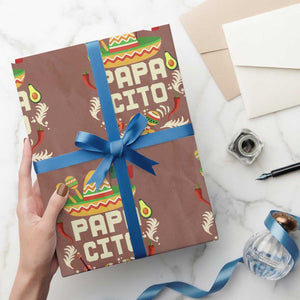 Mexican Dad Wrapping Paper Roll Papa Cito Latino Fathers Day Gift Mexican Pride TS10 Mocha Print Your Wear