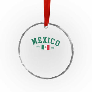 Mexico Mexican Flag Vintage Pride Crystal Glass Ornament TS14 Print Your Wear