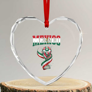Mexico National Soccer Lover Heart Crystal Glass Ornament Proud Mexican Fan Gift TS12 Transparent Glass 3'' Heart Print Your Wear