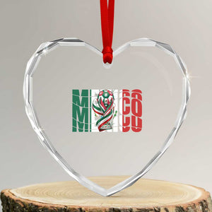 Mexico National Soccer Lover World Heart Crystal Glass Ornament Football Fan Gift TS12 Transparent Glass 3'' Heart Print Your Wear