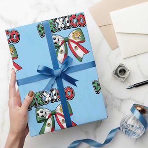 Mexico National Soccer Lover Wrapping Paper Roll Soccer Pride Fan Gift TS12 Light Blue Print Your Wear