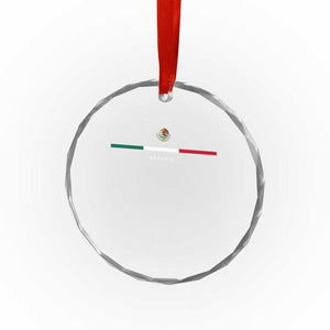 Mexico Pride Crystal Glass Ornament Mexican Flag Independence Day Hispanic Heritage Minimalism TS02 Print Your Wear