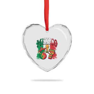 Mexico Soccer Fan Heart Crystal Glass Ornament Funny 67 Viral Gen Alpha Slang Gift TS12 Print Your Wear