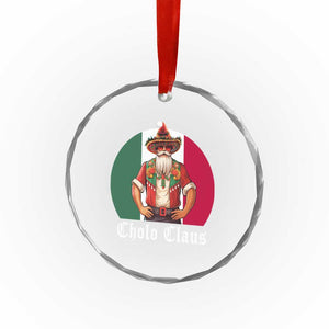 Mexico Xmas Crystal Glass Ornament Cholo Claus Mexican Santa Sombrero Feliz Navidad TS09 Print Your Wear
