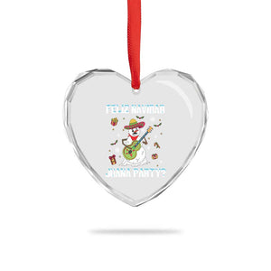 Mexico Xmas Heart Crystal Glass Ornament Feliz Navidad Juana Party Snowman Dancing TS09 Print Your Wear