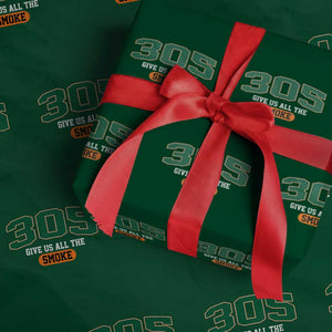 Miami 305 Give Us All The Smoke Wrapping Paper Roll Vintage Athletic Sports Florida FL TS10 Green Print Your Wear