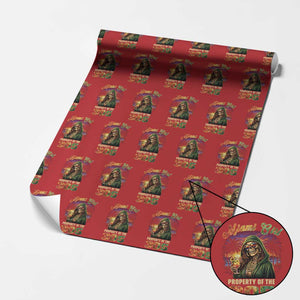 Miami Girl Skeleton Property of the 305 Wrapping Paper Roll Tropical City Florida Pride Street Style TS02 Red Print Your Wear