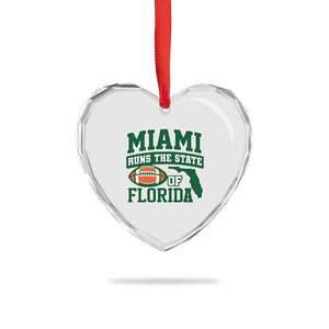 Miami Heart Crystal Glass Ornament Runs The State of Florida Dade County 305 Pride TS10 Print Your Wear