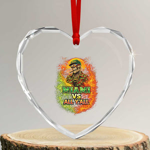 Miami vs All You All 305 Skeleton Flame Graphic Heart Crystal Glass Ornament Tropical City Pride Florida Love TS02 Transparent Glass 3'' Heart Print Your Wear