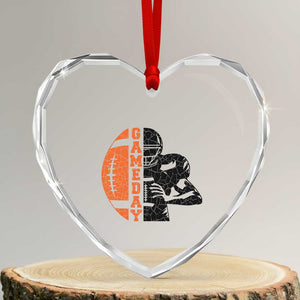Midwest Football Lover Heart Crystal Glass Ornament CFBB Fan Gift TS12 Transparent Glass 3'' Heart Print Your Wear