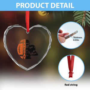 Midwest Football Lover Heart Crystal Glass Ornament CFBB Fan Gift TS12 Print Your Wear
