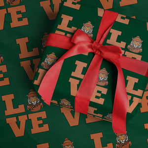 Midwest Tiger Football Pride Wrapping Paper Roll Funny Sport Lover Gift TS12 Green Print Your Wear