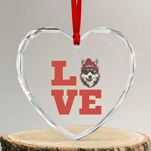 Midwest Wolf Football Pride Heart Crystal Glass Ornament Game Day Gift TS12 Transparent Glass 3'' Heart Print Your Wear