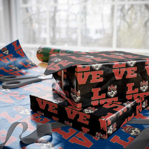 Midwest Wolf Football Pride Wrapping Paper Roll Game Day Gift TS12 Black Print Your Wear