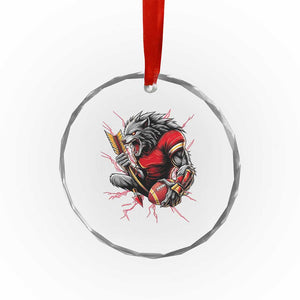 Midwest Wolf Spirit Crystal Glass Ornament American Football Fan Lifestyle TS12 Print Your Wear