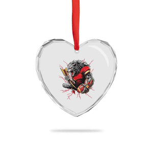 Midwest Wolf Spirit Heart Crystal Glass Ornament American Football Fan Lifestyle TS12 Print Your Wear