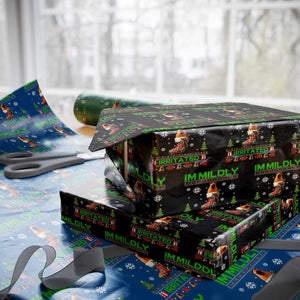 Mildly Irritated Marcus the Worm Meme Wrapping Paper Roll Funny Christmas Stocking Weirdcore TS02 Black Print Your Wear