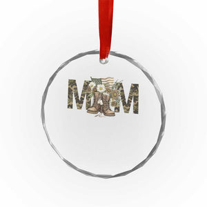 Military Army Mom Floral Combat Shoes Crystal Glass Ornament TS11 Print Your Wear