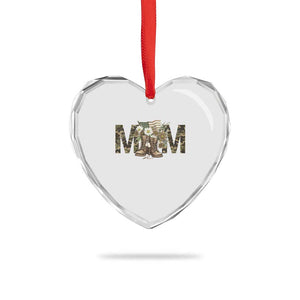 Military Army Mom Floral Combat Shoes Heart Crystal Glass Ornament TS11 Print Your Wear