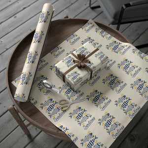 Minimal Sardines Fishermen Aesthetic Retro Wrapping Paper Roll TS11 Beige Print Your Wear