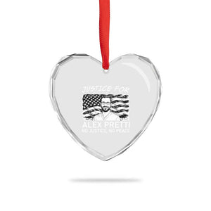 Minneapolis Strong Stand With Alex Heart Crystal Glass Ornament Justice And Solidarity Support Gift TS12 Print Your Wear
