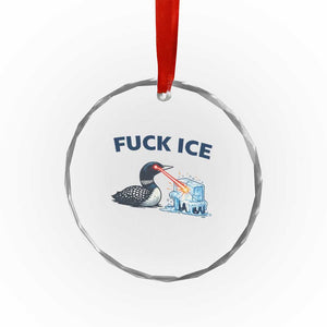 Minnesota Anti ICE Immigration Protest Ladies Crystal Glass Ornament Fuck Ice TS14 Print Your Wear
