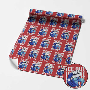 Minnesota Ice Out Wrapping Paper Roll Anti Ice Movement Protest TS12 Red Print Your Wear