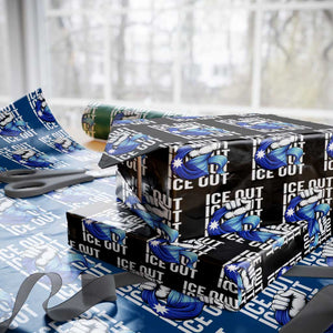Minnesota Ice Out Wrapping Paper Roll Anti Ice Movement Protest TS12 Black Print Your Wear