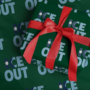 Minnesota Ice Out Wrapping Paper Roll MN State Anti Ice Movement Protest Statement TS11 Green Print Your Wear