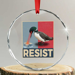 Minnesota Loon Resist Crystal Glass Ornament Loon Bird Laser Ice Cube Poster Graphic TS11 Transparent Glass 3'' Circle Print Your Wear