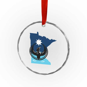 Minnesota Loon Rising Crystal Glass Ornament Star Emblem MN State Flag Pride TS02 Print Your Wear