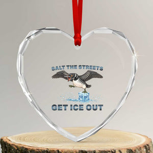 Minnesota Loon Salt The Streets Get Ice Out Heart Crystal Glass Ornament TS12 Transparent Glass 3'' Heart Print Your Wear
