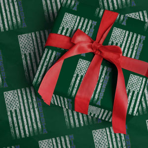 Minnesota MN State Pride Vintage American Flag Wrapping Paper Roll TS11 Green Print Your Wear