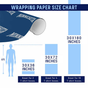Minnesota MN State Throwback Design Vintage Wrapping Paper Roll TS11 Print Your Wear