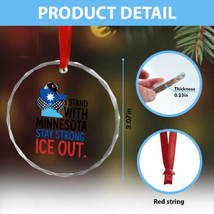 Minnesota Pride Common Loon Crystal Glass Ornament Stand With Minnesota Ice Out TS12 Print Your Wear