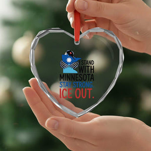 Minnesota Pride Common Loon Heart Crystal Glass Ornament Stand With Minnesota Ice Out TS12 Print Your Wear