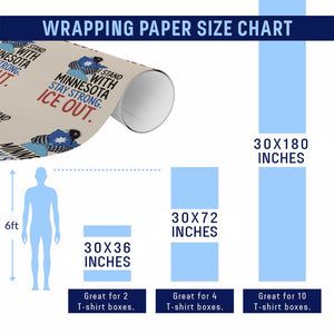 Minnesota Pride Common Loon Wrapping Paper Roll Stand With Minnesota Ice Out TS12 Print Your Wear
