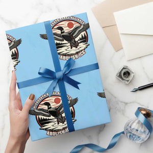 Minnesota Rebel Alliance Loon Wrapping Paper Roll Abolish Ice Protest TS02 Light Blue Print Your Wear
